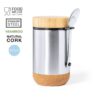 Fiambrera de bambú y acero vertical 450ml - Imagen 2