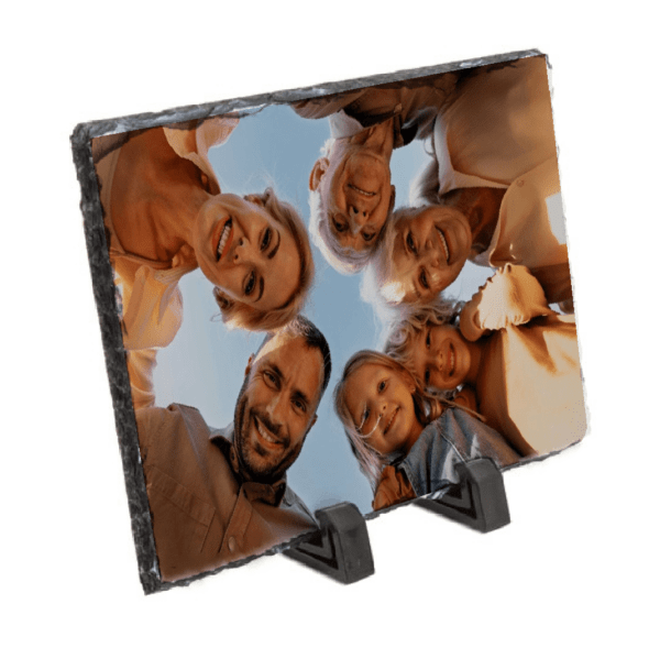 Portafoto de pizarra rectangular