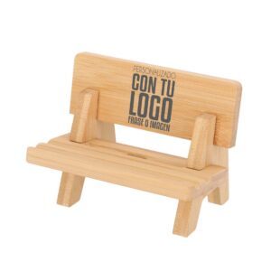 Soporte para móvil bambu tipo silla