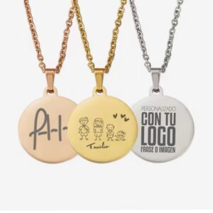 Colgante redondo en acero inoxidable