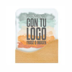Trofeo de madera y cristal rectangular subli