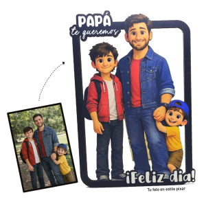 MARCO FOTOS MADERA 3D PARA PAPÁ